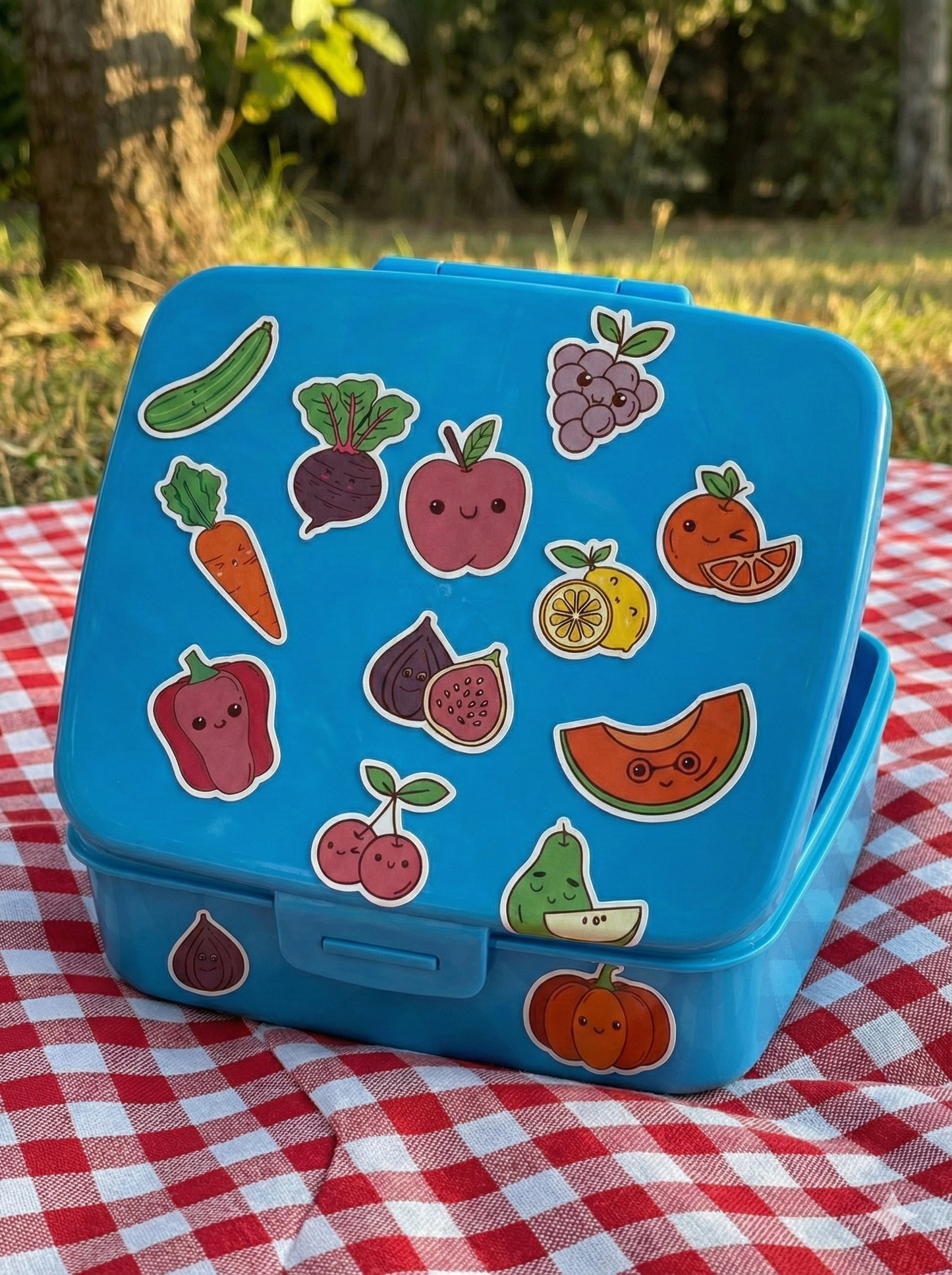 מדבקות פירות וירקות לקופסאות אוכל | מסרים חיוביים למזון בריא ולא אלרגני